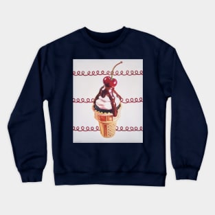 Sugar High - Ice Cream Cone Cupcake painting Crewneck Sweatshirt